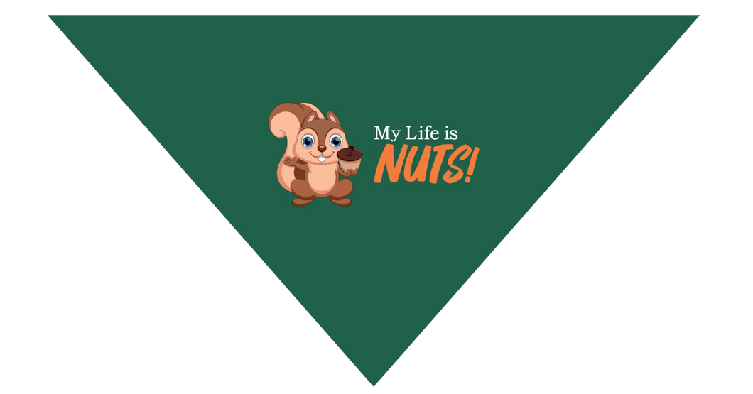 Green Nutmeg My Life Is Nuts Bandana