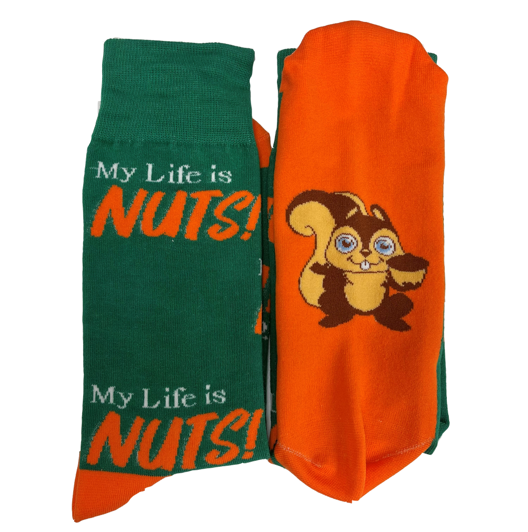 Nutmeg the Chipmunk Green Socks