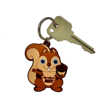 Load image into Gallery viewer, Nutmeg the Chipmunk PVC Keychain or Zipper Pull
